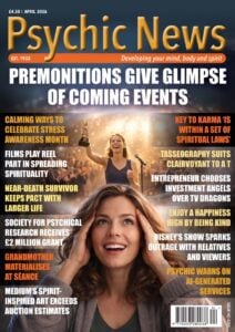 Psychic News April 2026 issue cover — latest magazine featuring mediumship, spiritualism and psychic research